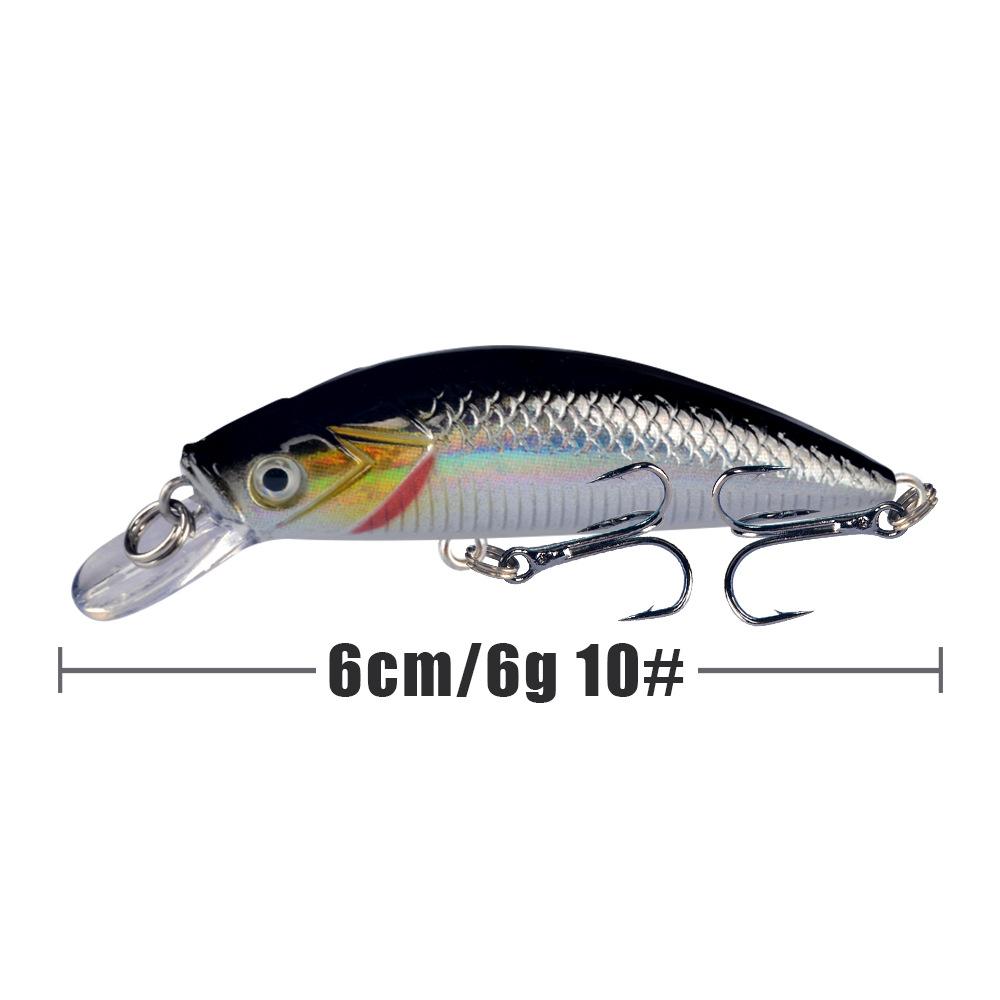 Umpan Pancing Minnow 6g 6cm - Lure Casting Tipe Sinking dengan Aksi Stabil MN309