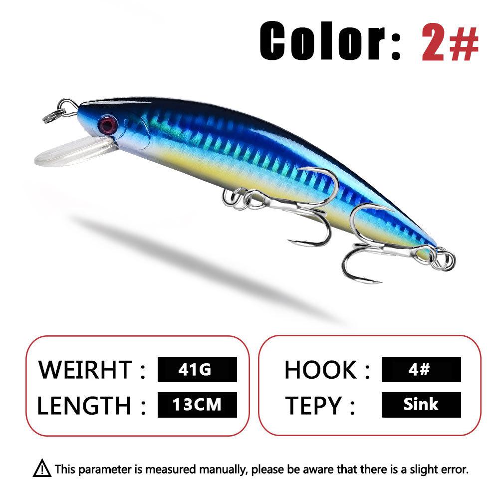 Umpan Pancing Minow 41g 13cm - Lure Casting Tipe Sinking dengan Aksi Stabil MN307