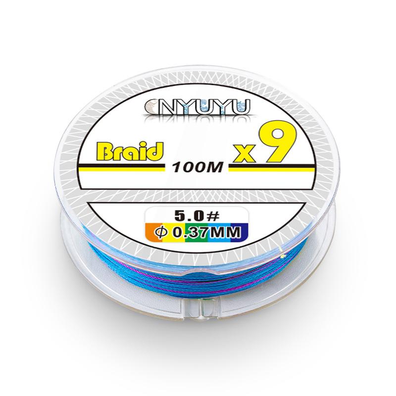 senar PE X9 NYUYU BRAID 100M & 300M MUTLICOLOR fishing line super smooth super strong SP027