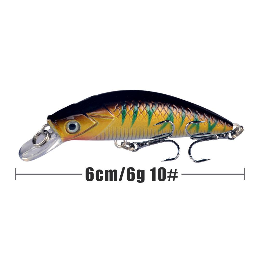 Umpan Pancing Minnow 6g 6cm - Lure Casting Tipe Sinking dengan Aksi Stabil MN309