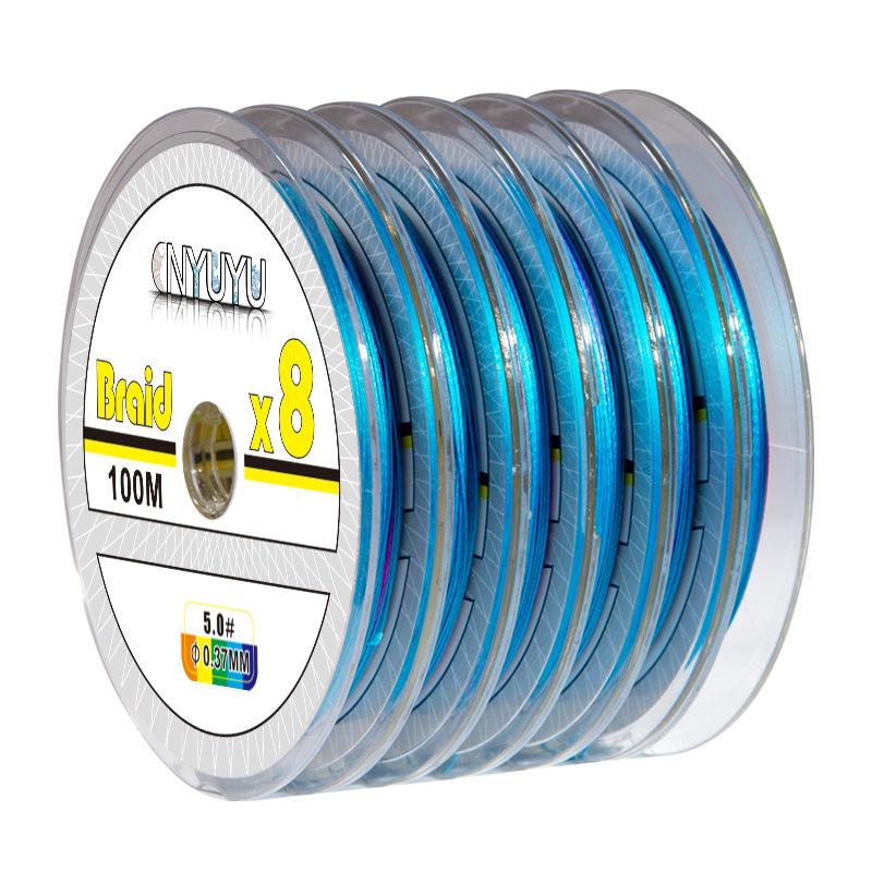 senar PE X9 NYUYU BRAID 100M & 300M MUTLICOLOR fishing line super smooth super strong SP027