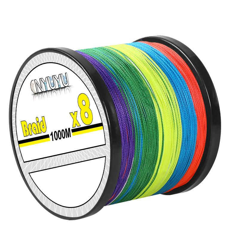 senar PE X9 NYUYU BRAID 100M & 300M MUTLICOLOR fishing line super smooth super strong SP027