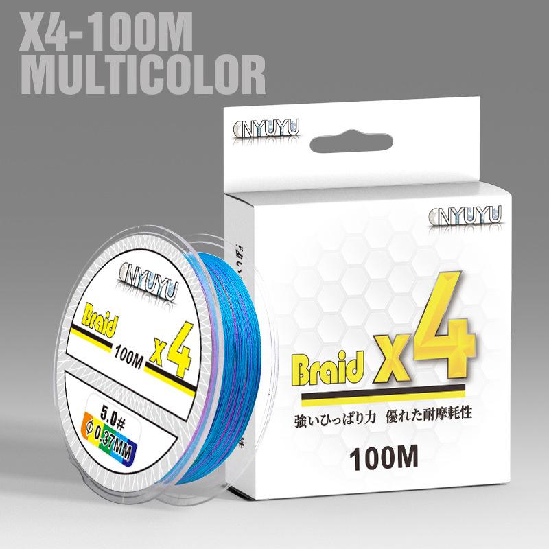 senar PE X9 NYUYU BRAID 100M & 300M MUTLICOLOR fishing line super smooth super strong SP027