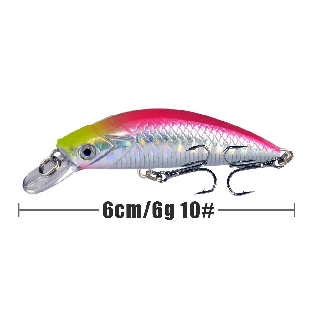 Umpan Pancing Minnow 6g 6cm - Lure Casting Tipe Sinking dengan Aksi Stabil MN309