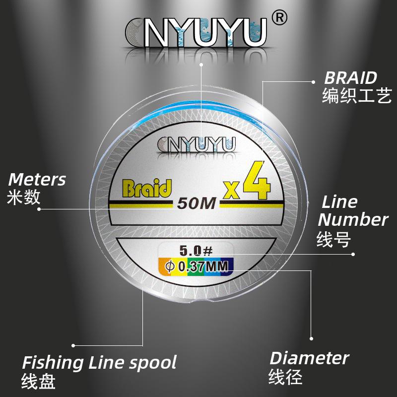 senar PE X9 NYUYU BRAID 100M & 300M MUTLICOLOR fishing line super smooth super strong SP027