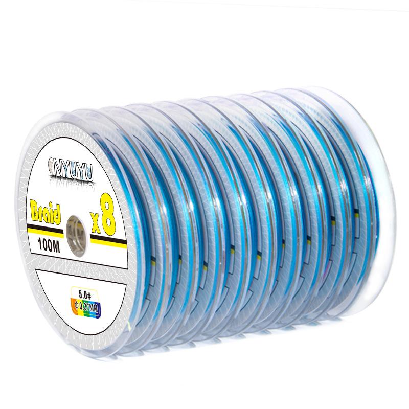 senar PE X9 NYUYU BRAID 100M & 300M MUTLICOLOR fishing line super smooth super strong SP027